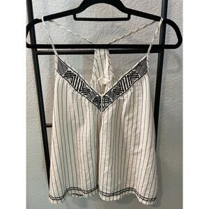 Love stitch  BOHO spaghetti strap racer-back cami top Small